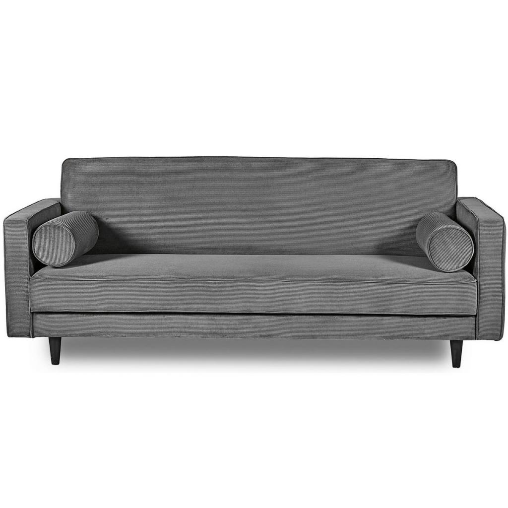 SOFA STRIPE GREY 3 SEAT