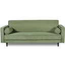 SOFA STRIPE OLIVE GREEN 3 SEAT