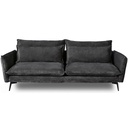 SOFA VELVET STORM GREY 3 SEAT