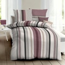 POSTELJNINA FLANEL STRIPE BORDEAUX