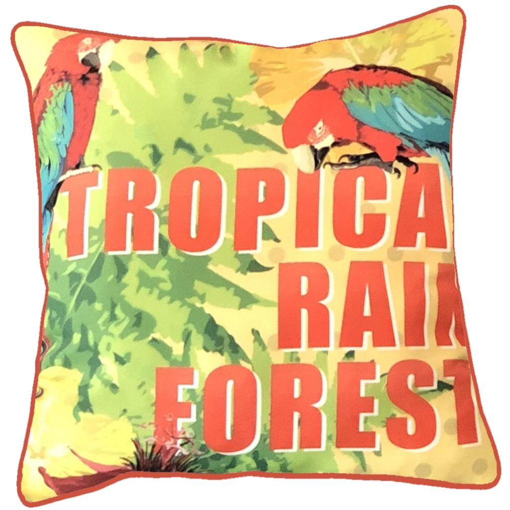 OKRASNA PREVLEKA ZA BLAZINO PRINT RAIN FOREST 40/45X40/45