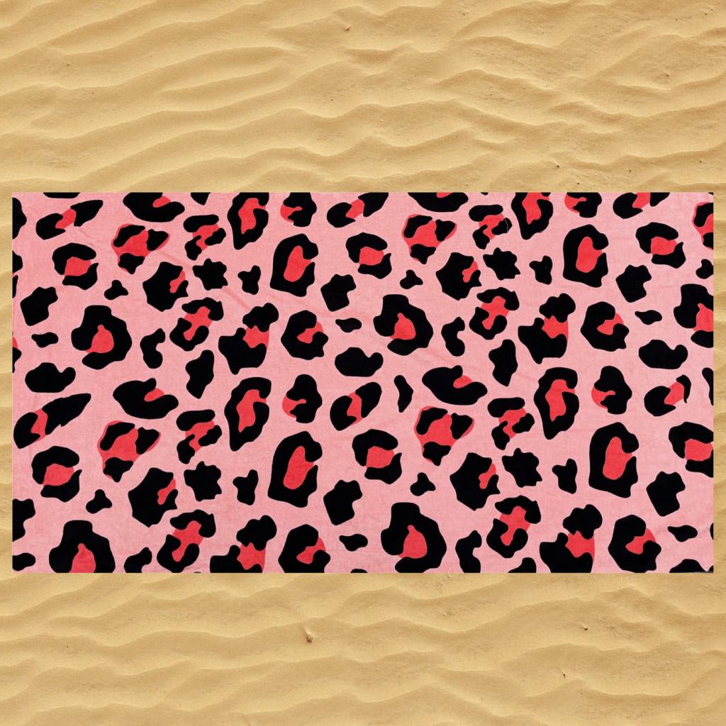 BRISAČA ZA NA PLAŽO LEOPARD PINK