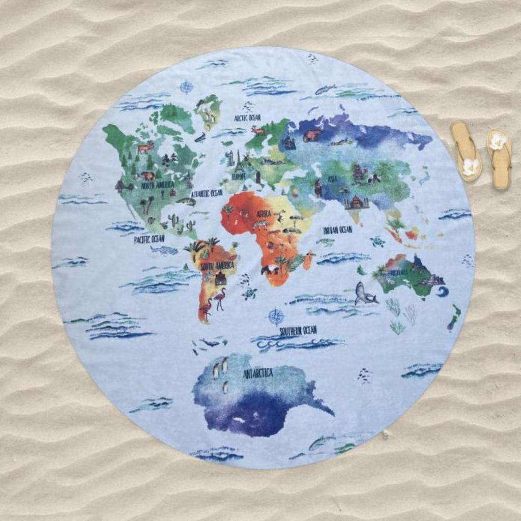 BRISAČA ZA NA PLAŽO WORLD MAP