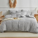 POSTELJNINA TUFTED HORIZONTAL GRAY