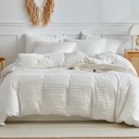 POSTELJNINA TUFTED HORIZONTAL WHITE