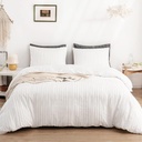 POSTELJNINA TUFTED VERTICAL WHITE