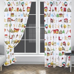 [R-2600550] KOMPLET 2 ZAVES XMAS EMOJI