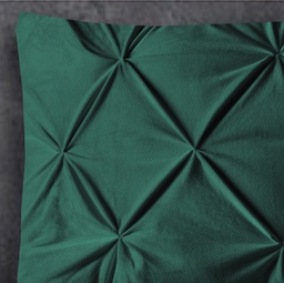 [17020108] KOMPLET 2 PREVLEKE ZA VZGLAVNIKE VELVET PINTUCK GREEN 