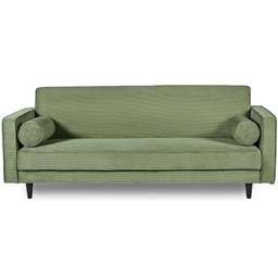 [8785260710501] SOFA STRIPE OLIVE GREEN 3 SEAT