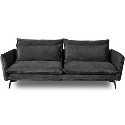 [8785260710839] SOFA VELVET STORM GREY 3 SEAT