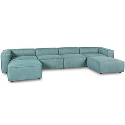 [U-SOFA-GREEN] SOFA MODULAR GREEN 4 SEAT Z 2 OTTOMANA