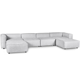 [U-SOFA-ICEGRAY] SOFA MODULAR ICE GRAY 4 SEAT SA 2 OTTOMANA