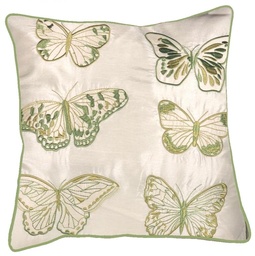 [31111375] OKRASNA PREVLEKA ZA BLAZINO  ENCHANTED BUTTERFLIES KREM/ZELENA 40/45X40/45